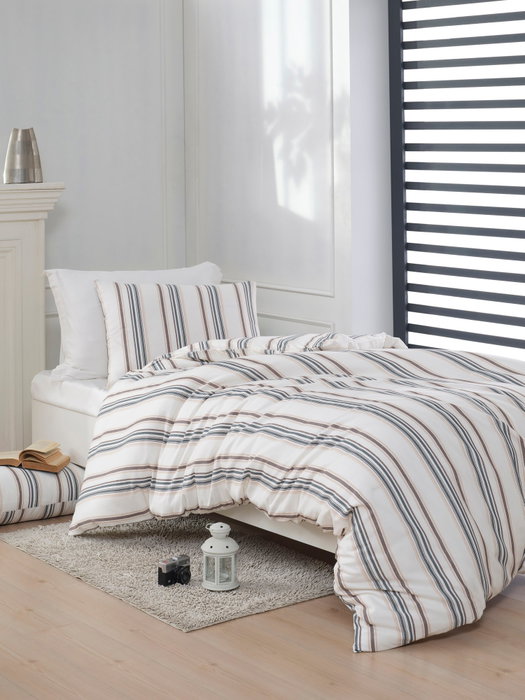 L'essentiel linge de maison Nairobi - Crema, Juego de funda nórdica individual L'essentiel linge de maison Nairobi - Crema, Juego de funda nórdica individual
